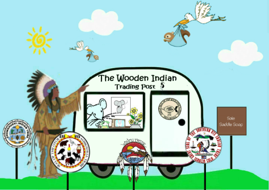 The Wooden Indian Trading Post with Hariet the News Hare on TV